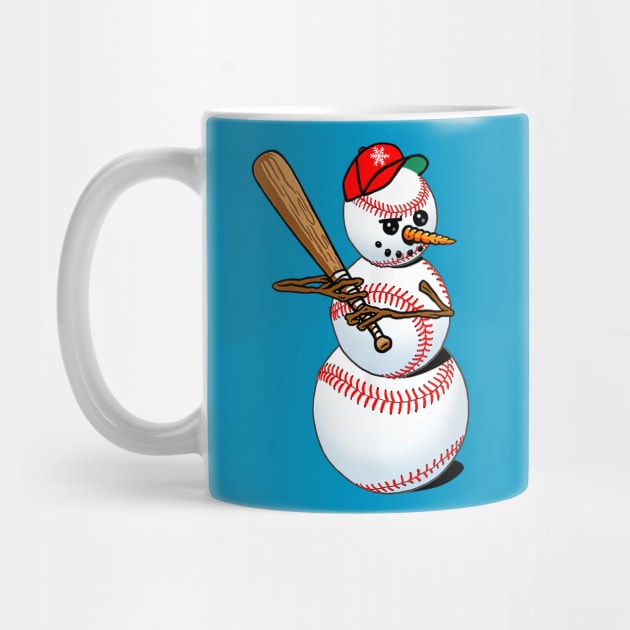 Snowman Plays Baseball by maexjackson